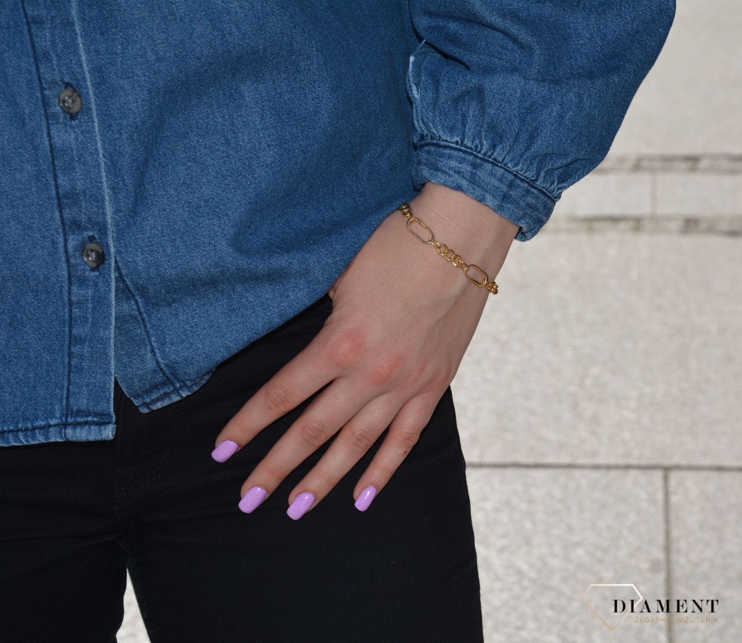 Bransoletka srebrna pozł. figaro Dall'Acqua B RM 23962 (2).JPG